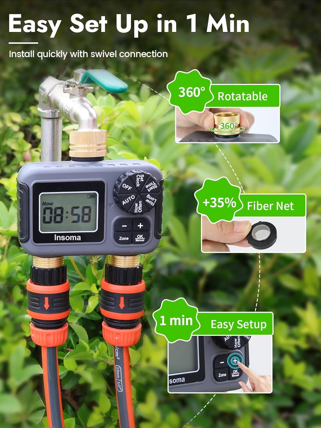 منافذ مزدوجة نظام الري الذكي م - مراجعة Smart Garden Iot وسعره