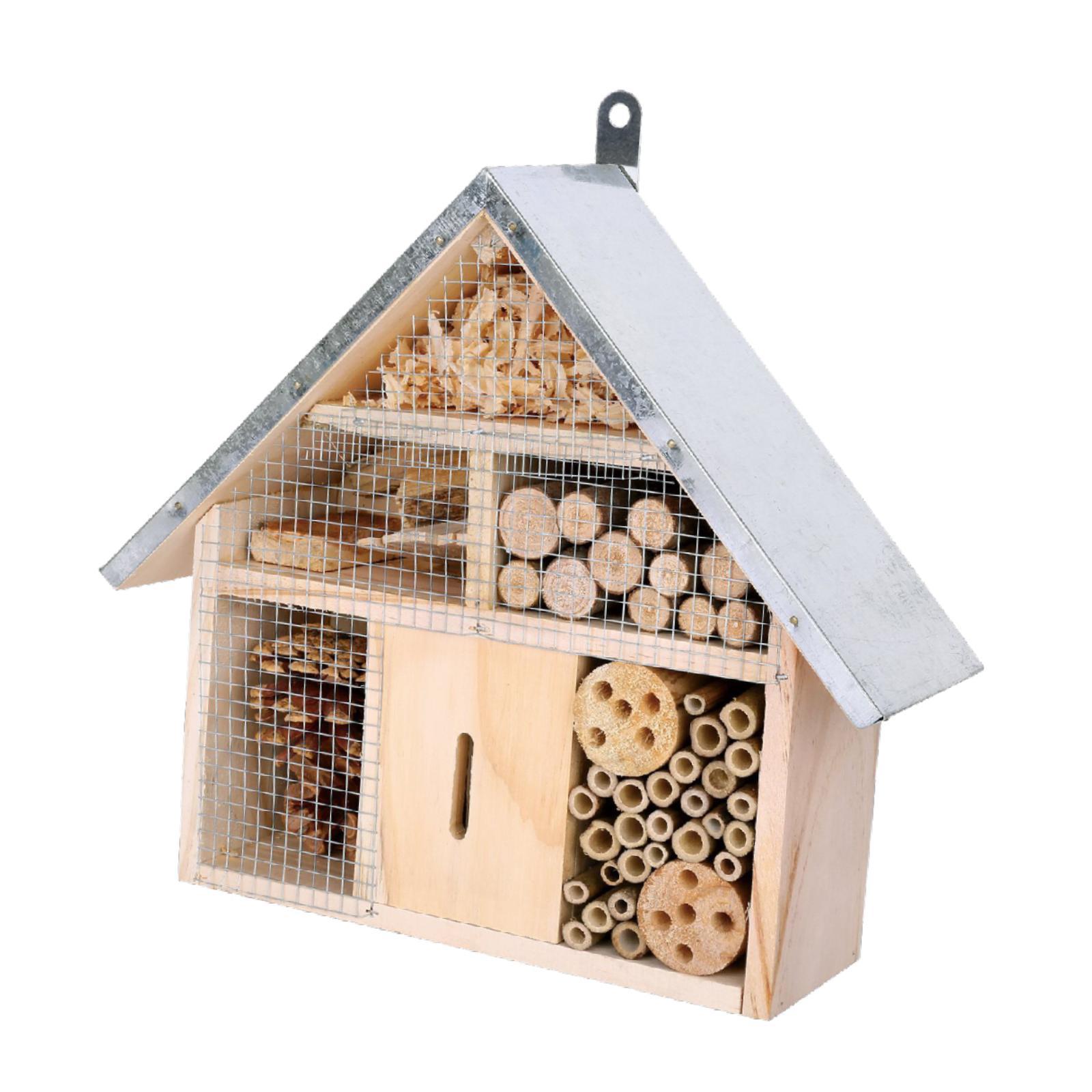 حديقة بيت النحل خشبية معلقة فن - مراجعة Insect Hotel Wood وسعره
