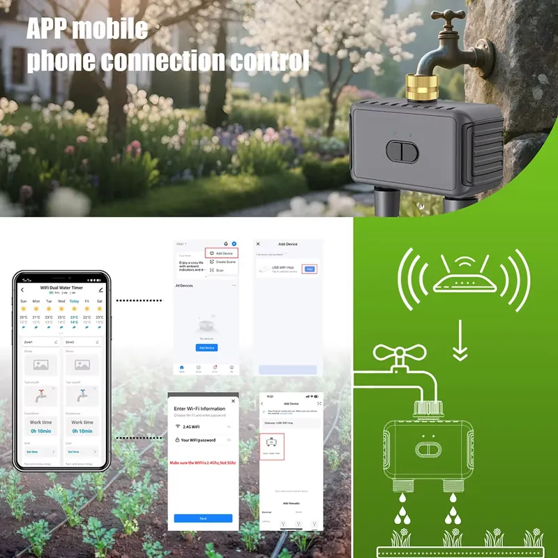 WAP01 مؤقت ري ذكي بتحكم عبر تط - مراجعة Smart Garden وسعره