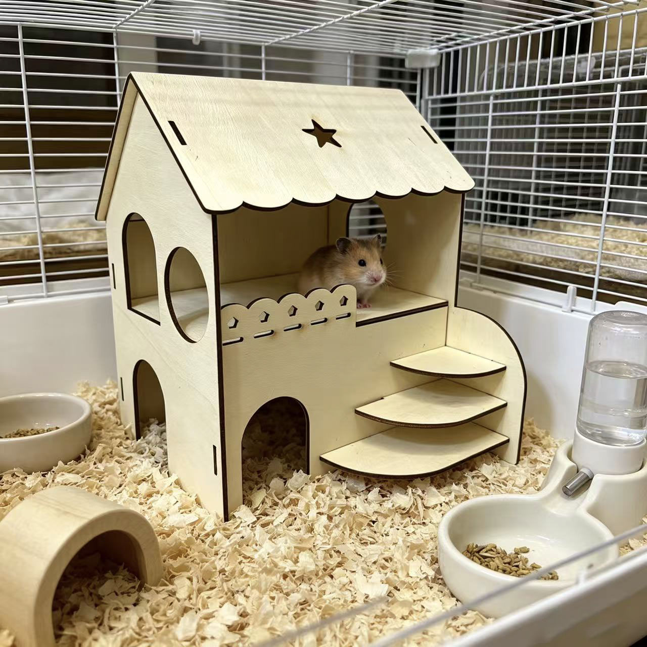 بيت خشبي للهامستر من طابقين مع - مراجعة Insect Hotel Wood وسعره
