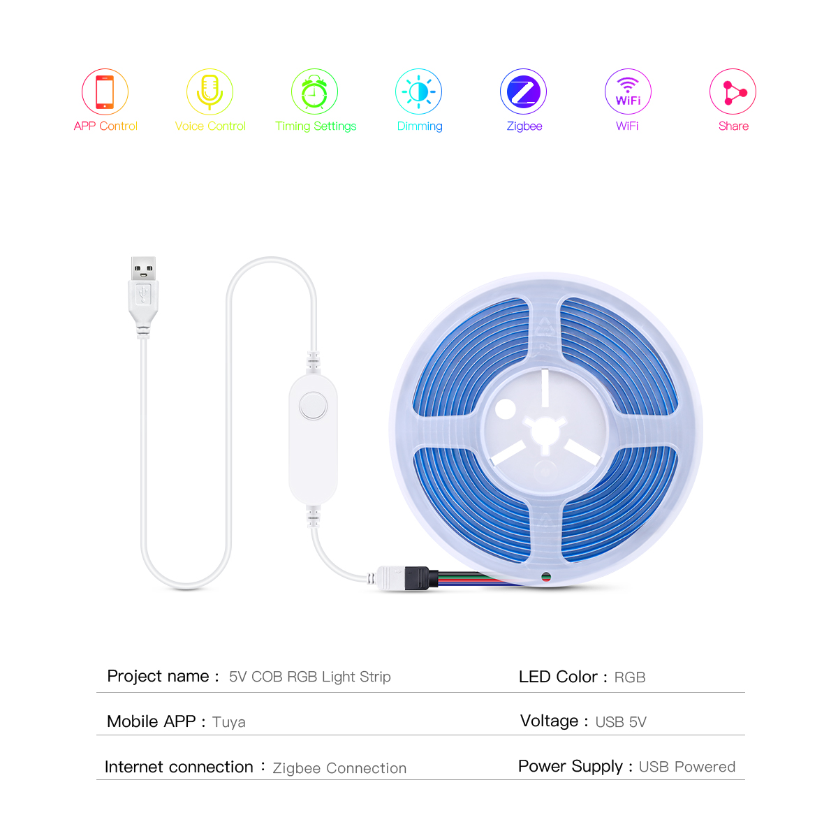 شريط إضاءة LED ذكي بتقنية ZigB - مراجعة Smart Garden Light Controller وسعره
